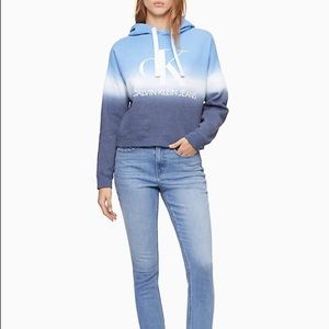 Calvin Klein Tie Dye Ombre Hoodie Sweatshirt Sz S